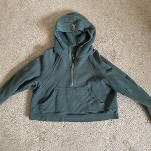 Lululemon Green Scuba Crop Hoodie
